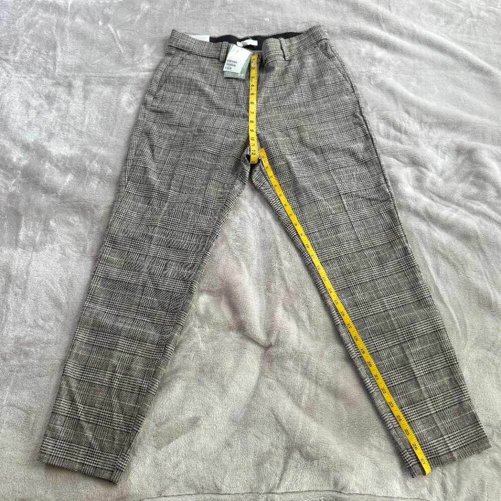 H&M Plaid Ankle-Length Trousers with Elastic Waist - Size 18 (EUR 46)
